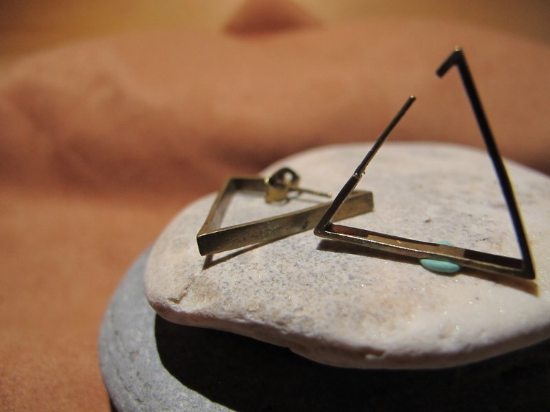 毕氏定理 / 手工黄铜耳环 - 其他 - 其他金属 