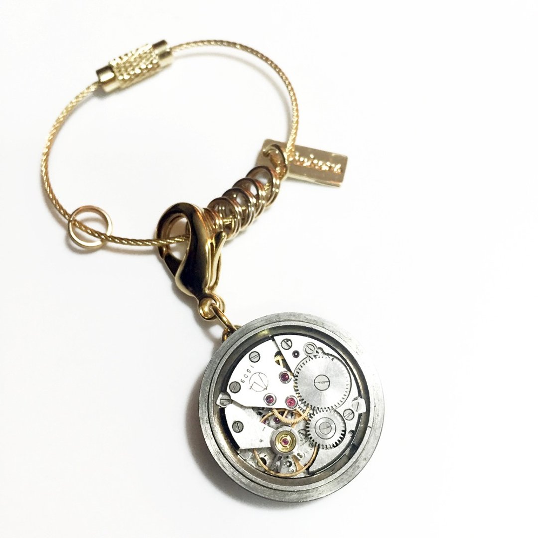 1960 Steampunk蒸汽庞克 机芯钥匙圈 - 钥匙链/钥匙包 - 其他金属 金色