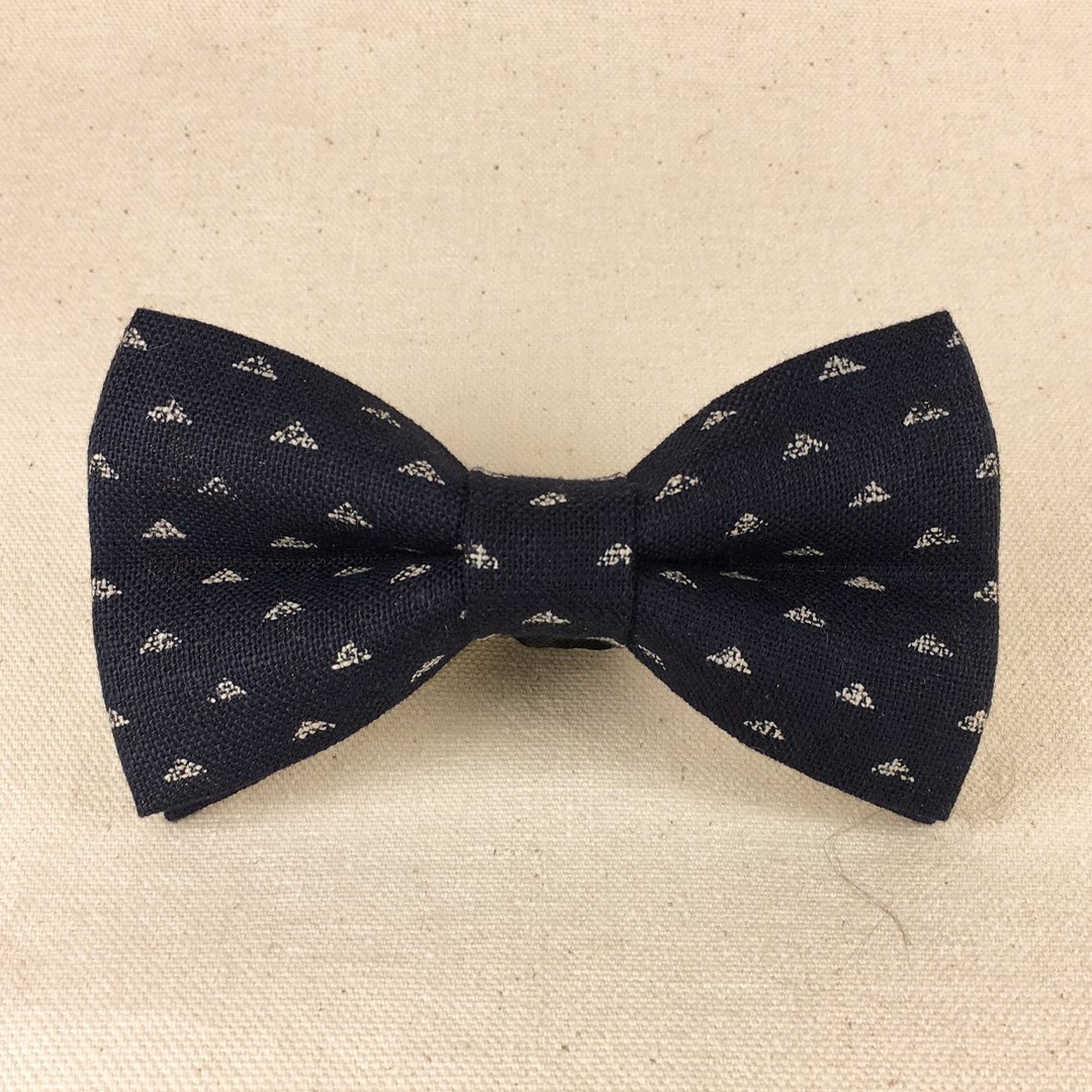 Mr.Tie 手工缝制领结 Hand Made Bow Tie 编号146 - 领带/领带夹 - 棉 蓝色