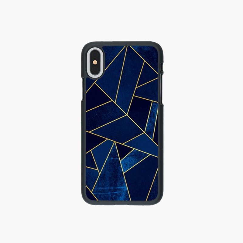 Phone Case - 手机壳 - Blue Stone / Gold Lines - 手机壳/手机套 - 塑料 蓝色