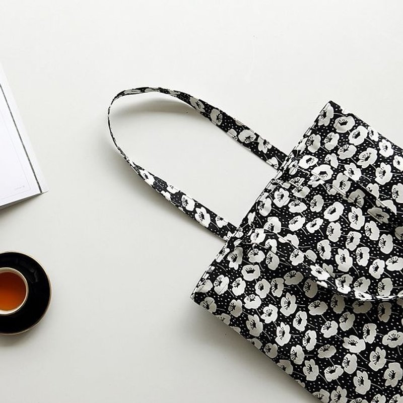 Dailylike 北欧风环保包手提袋-07 秋牡丹,E2D36168 - 侧背包/斜挎包 - 其他材质 黑色