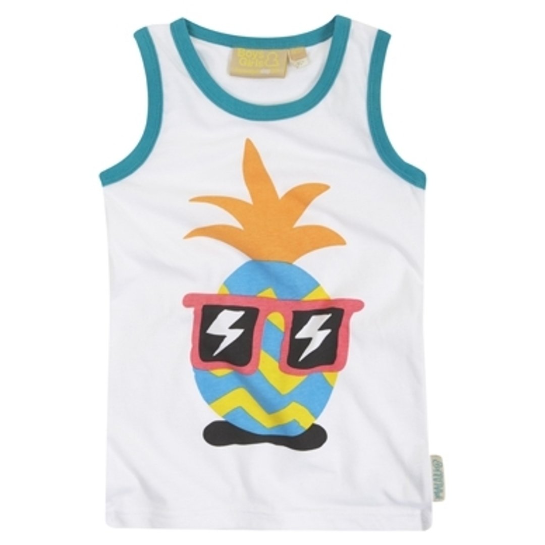 2014 春夏 英国 boys&girls Q版凤梨无袖背心/Malarky CRAZY PINEAPPLE VEST - 其他 - 棉 白色