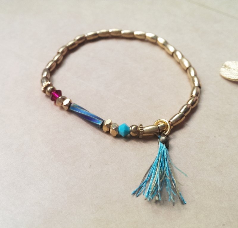 〈 扭转 〉 黄铜手链手环 (极少量创作仅3件) - 手链/手环 - 其他金属 紫色