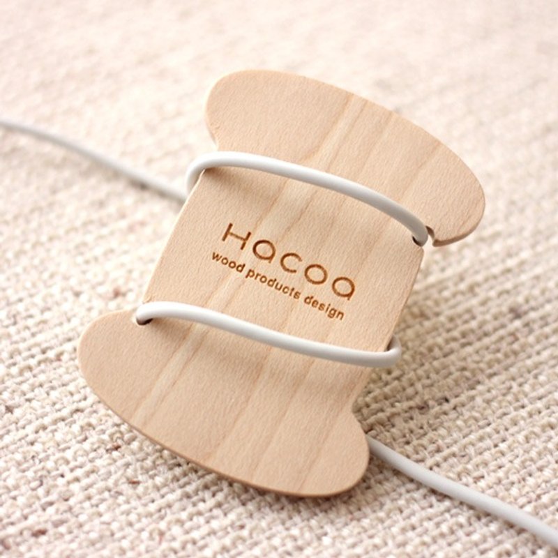 枫木耳机卷线器 - 卷线器/电线收纳 - 木头 卡其色