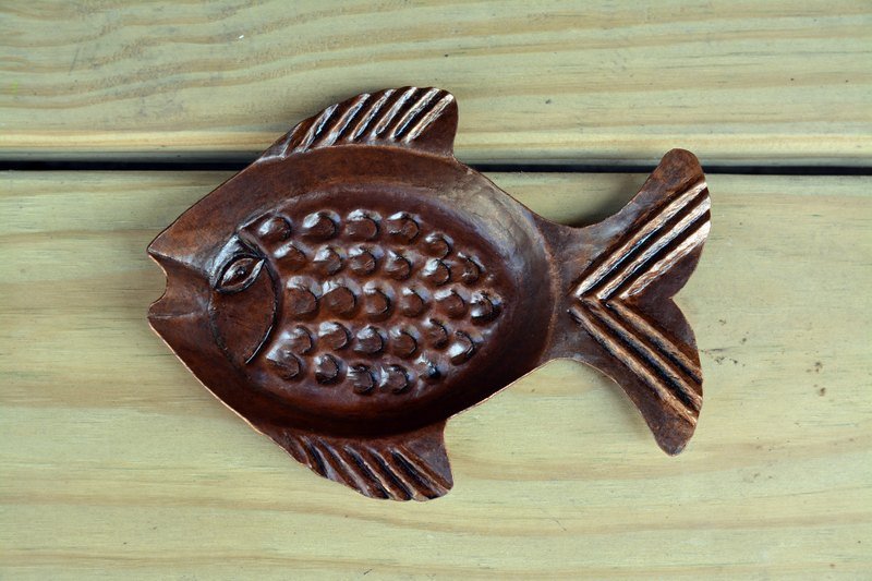 小鱼铜盘＿公平贸易 - 植栽/盆栽 - 其他金属 咖啡色