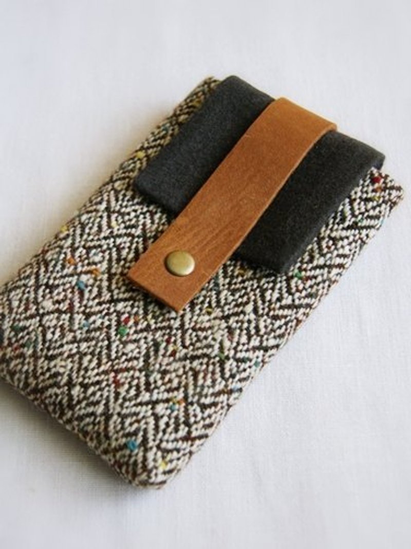 Wool *羊毛呢皮革套-伯爵茶 - 手机壳/手机套 - 羊毛 黑色