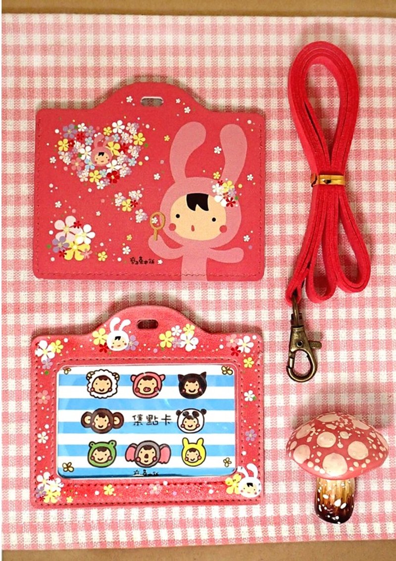 插画证件套-泡泡花 - 证件套/卡套 - 塑料 粉红色