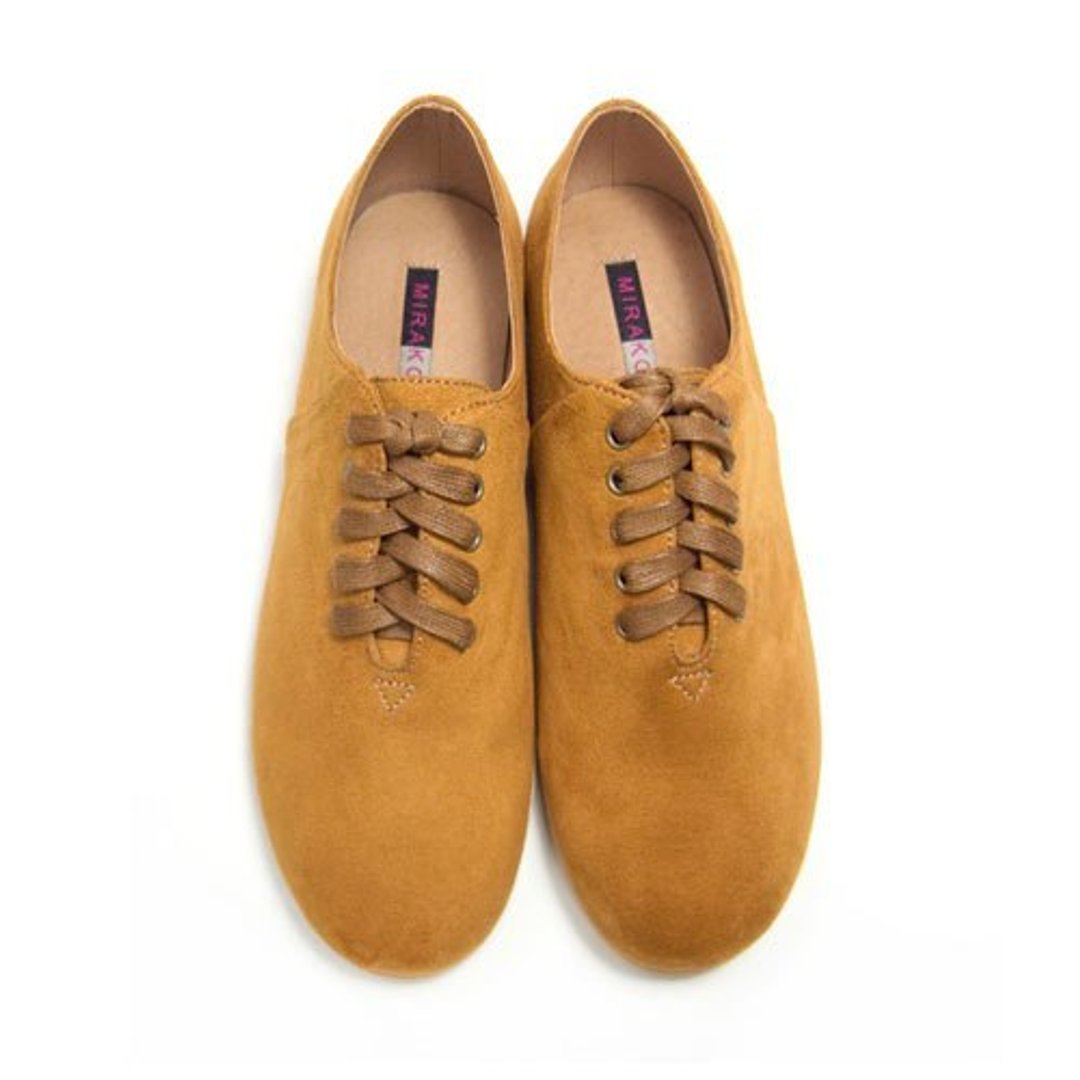 Two Tone Lace-up Shoes M1105A LandYellow - 女款休闲鞋 - 棉 橘色
