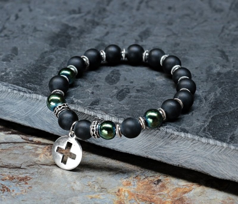 古欧黑炫彩 个性手链 天然石手创 极简几何. 个性化. 情人节礼物. 生日礼物. 纪念日 .Fitter - 手链/手环 - 宝石 