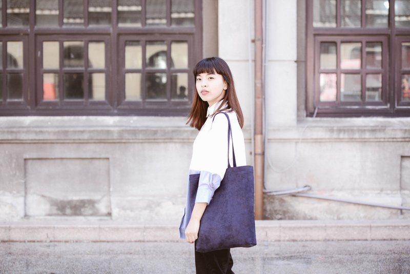 深蓝 / 蓝 / 仿麂皮 肩背包 - 侧背包/斜挎包 - 其他人造纤维 