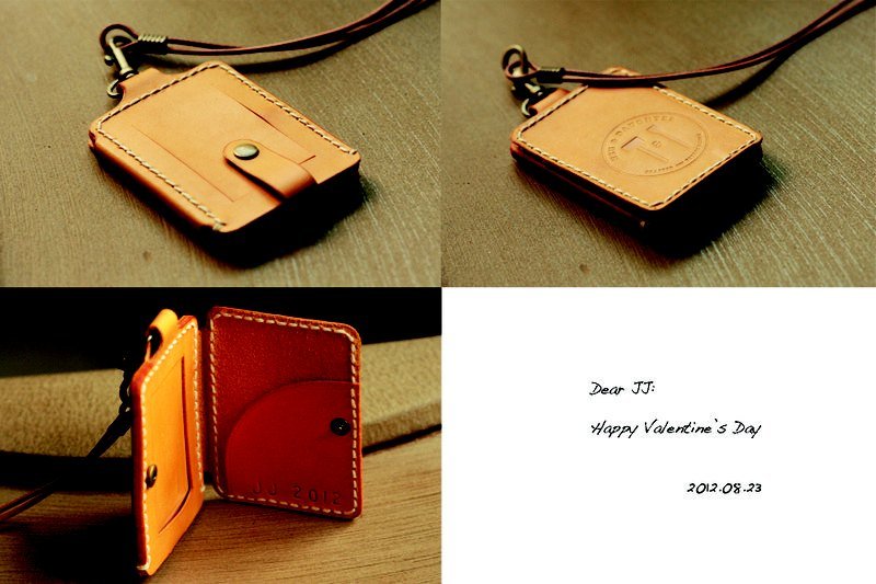 客制化商品:卡夹 - 证件套/卡套 - 真皮 卡其色