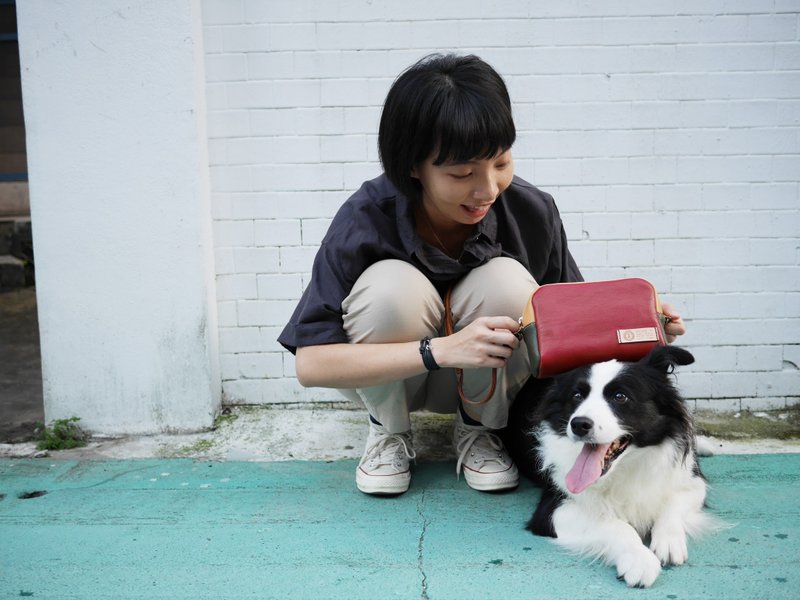 四色拼接两用包 - 侧背包/斜挎包 - 真皮 多色