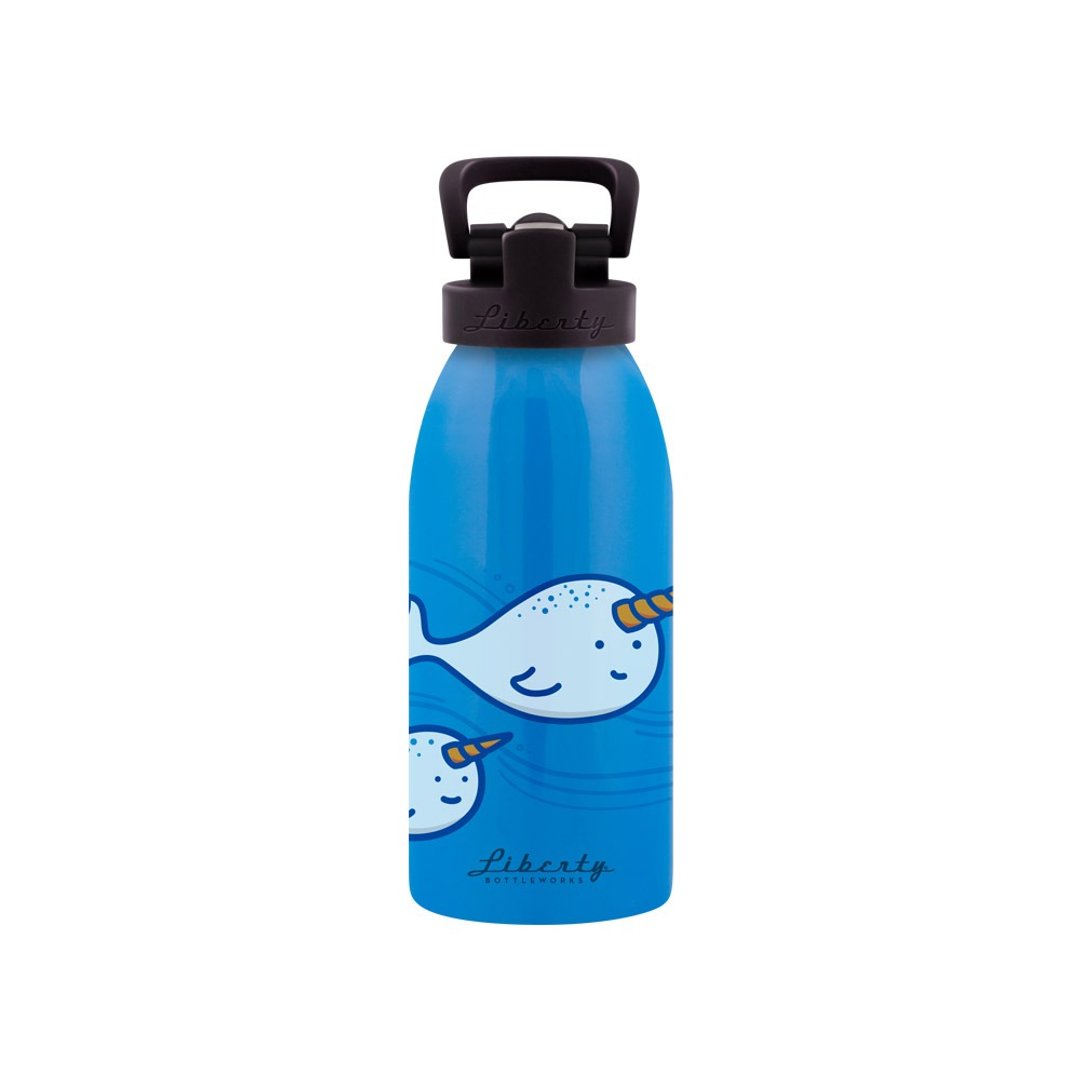 Liberty 全铝环保运动水杯-470ml-角鲸历险记/单一尺寸 - 水瓶/水壶 - 其他金属 蓝色