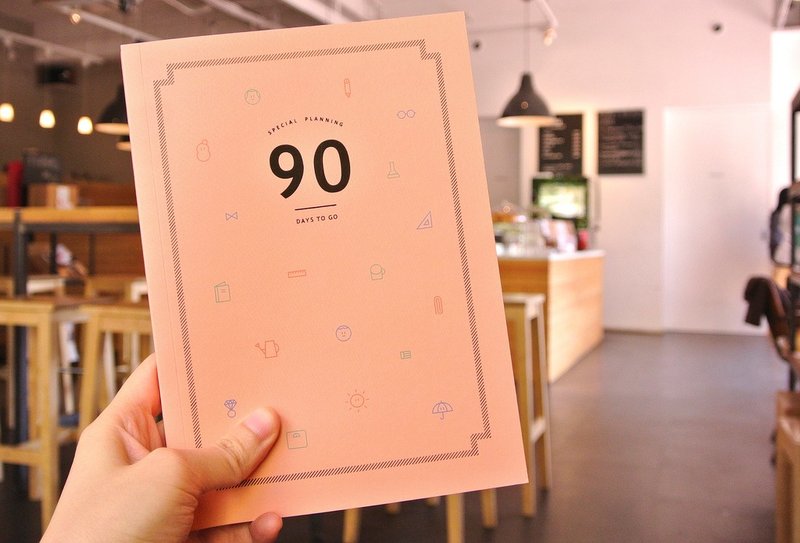 90 days to go日计画本 v.2[橘色] ▲即将绝版▲ - 笔记本/手帐 - 纸 橘色