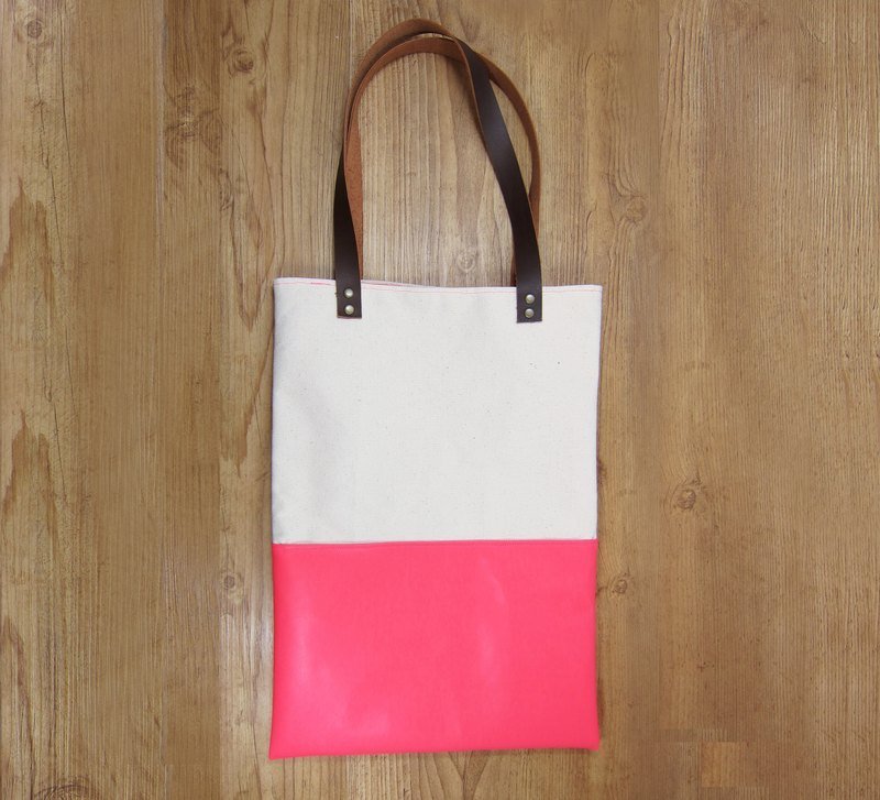 小文青肩背包 - 萤光顽皮豹 - 侧背包/斜挎包 - 其他材质 粉红色