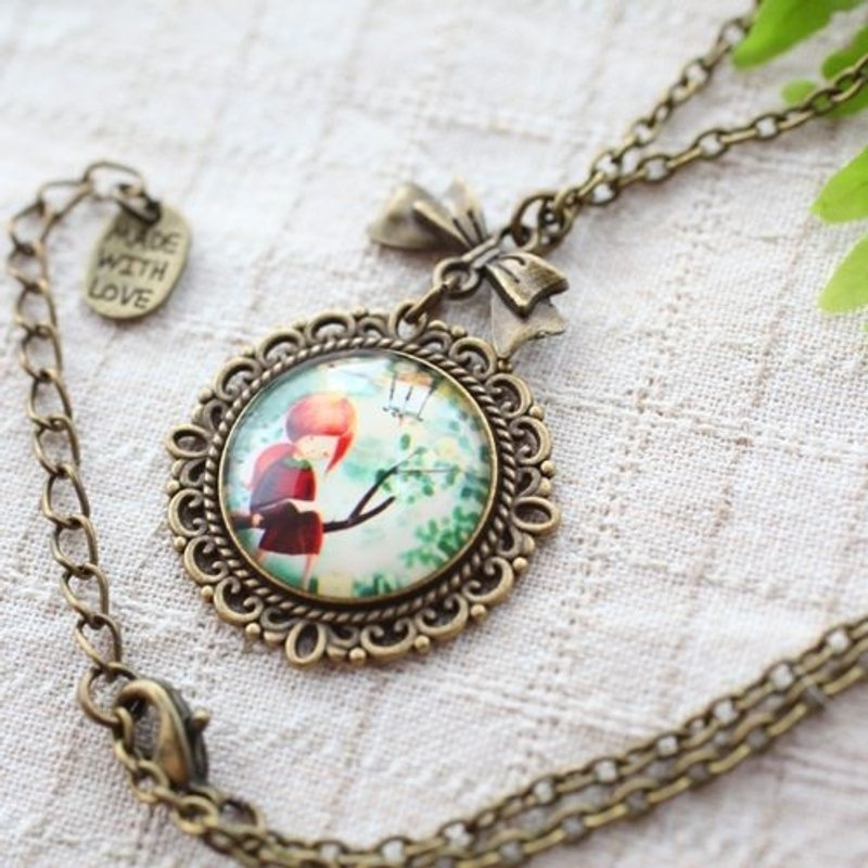 安静的阅读时光项炼·复古疗愈系 - 项链 - 其他金属 白色