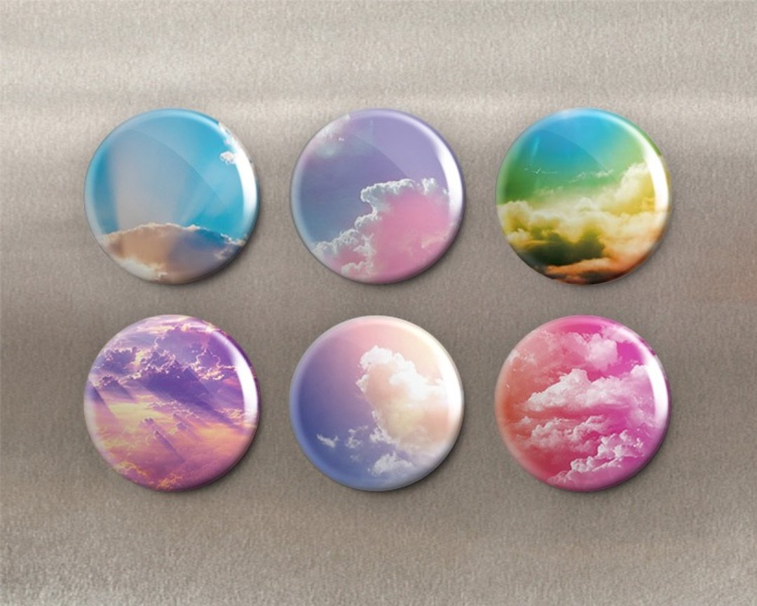 彩云 - 磁铁(6入)/胸章(6入)/生日礼物【Special U Design】 - 冰箱贴/磁贴 - 其他金属 多色