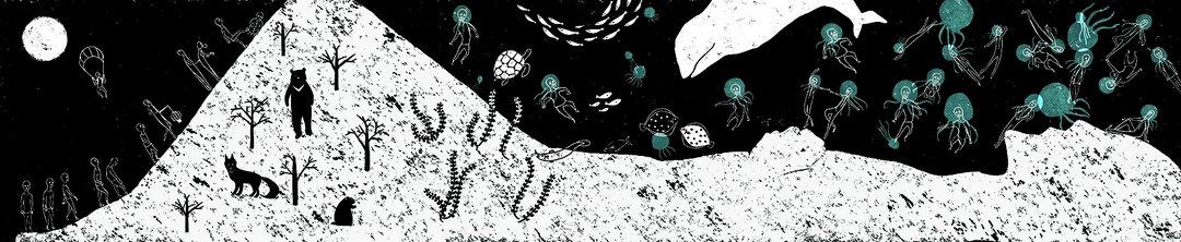 无味杂陈 系列海报 套组{放流＋染化} - 海报/装饰画/版画 - 纸 黑色