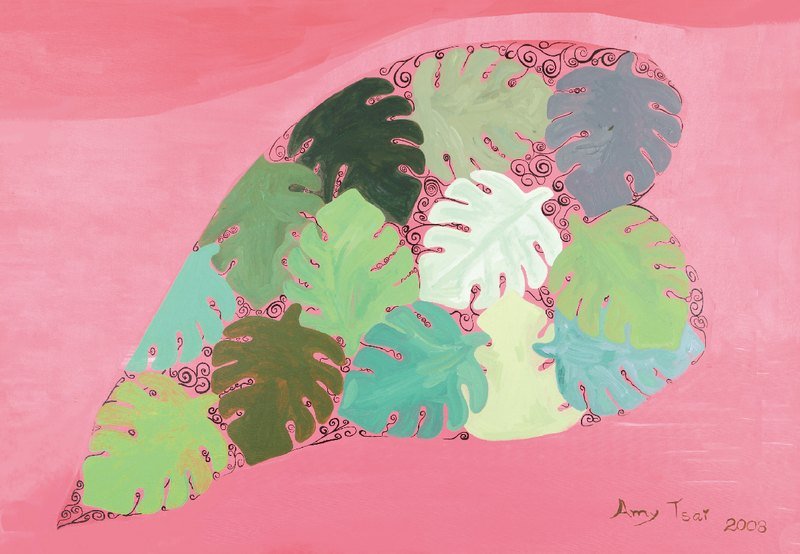 绿叶方舟－万用卡 明信片 - 卡片/明信片 - 纸 粉红色