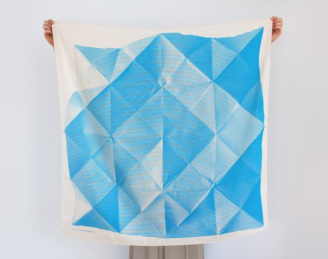 Link Folded Paper 日本风吕敷 - blue - 其他 - 棉 蓝色