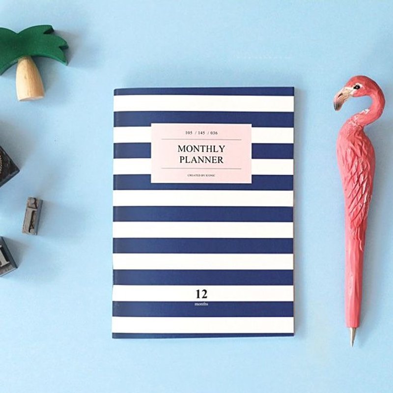 iconic-开学展-A6迷你月计划本V2-汪洋大海,ICO85096 - 笔记本/手帐 - 纸 蓝色