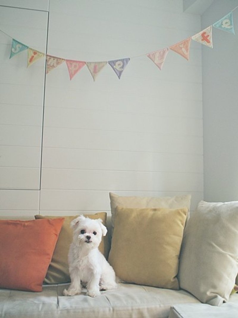 hairmo。Simple Life三角挂旗(10cmx10面旗含字母) - 墙贴/壁贴 - 其他材质 多色