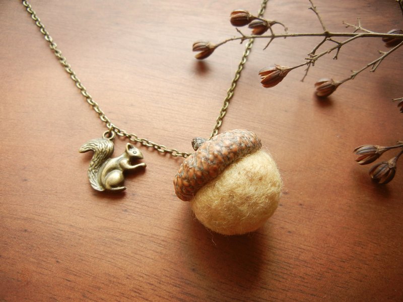 *coucoubird*胖胖橡果项链(超限定!!!) - 项链 - 羊毛 多色