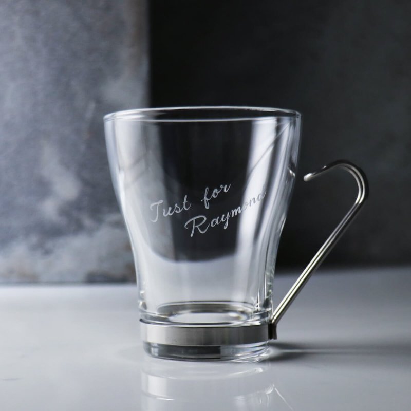 220cc【刻字咖啡杯】意大利 Bormioli 耐热杯 生日礼物 - 咖啡杯/马克杯 - 玻璃 咖啡色