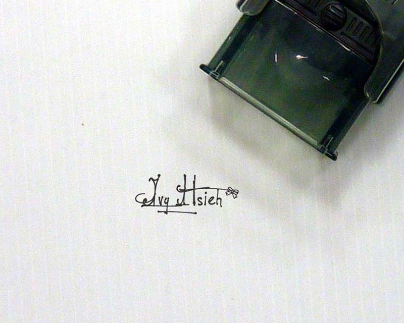 S841英文草书章水性回墨章姓名章韩文章日文章英文章职官章翻转章 - 印章/印台 - 塑料 黑色