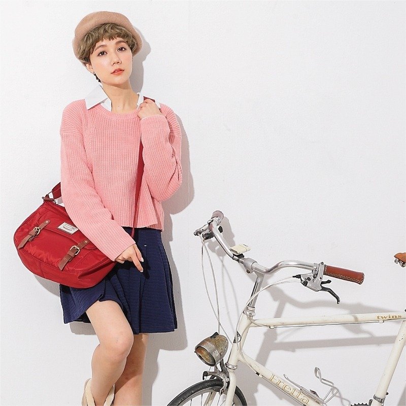 新品79折现货免等●Doughnut微笑包Hola Package●酒酿樱桃 - 侧背包/斜挎包 - 防水材质 