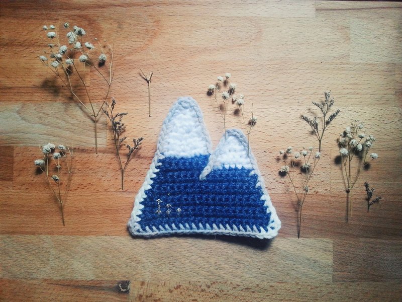 ↟↟孤孤　小山杯垫↟↟ - 杯垫 - 其他材质 蓝色