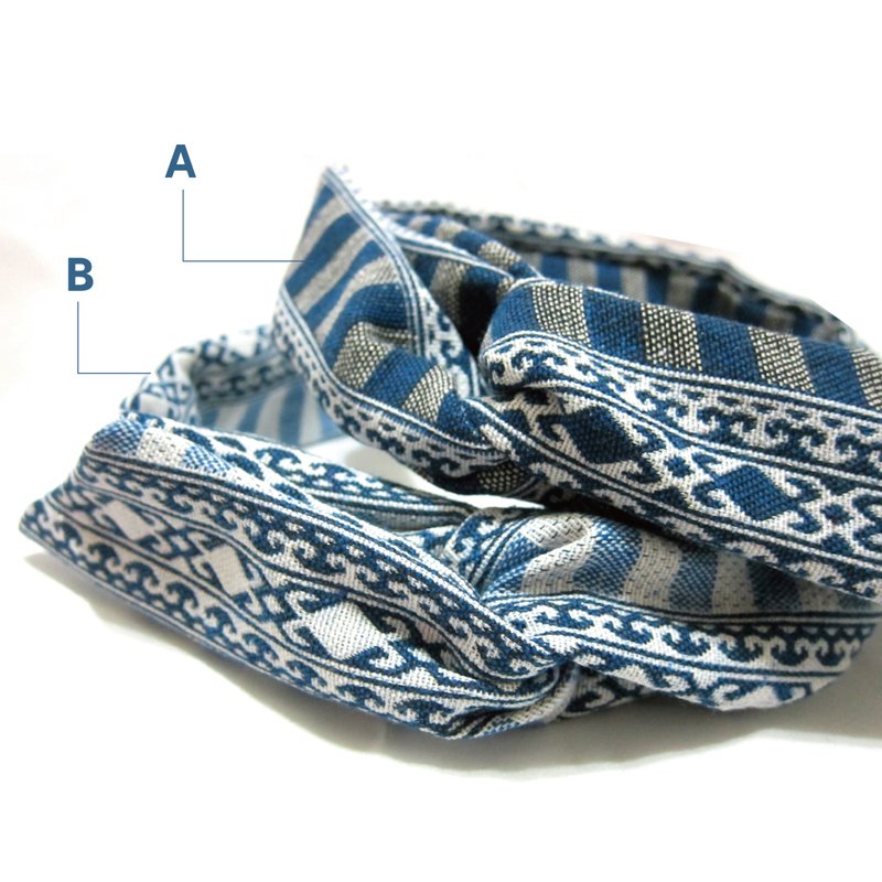 青花瓷 好烦小姐 发带 图腾 中国风 - 发饰 - 其他材质 蓝色