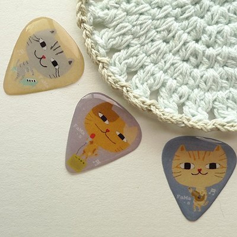 FaMa's Pick吉他弹片Cat Band一组 - 吉他配件 - 树脂 多色