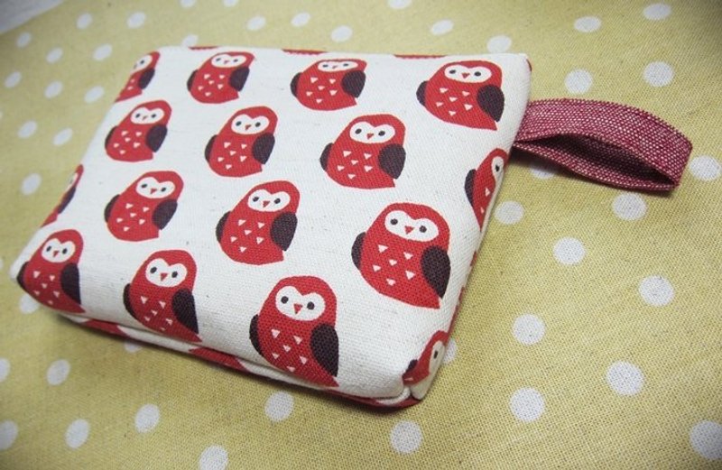 和风猫头鹰零钱包(已售出，欢迎订制) - 零钱包 - 其他材质 红色