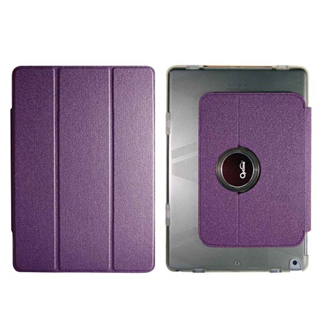 福利品特卖 Optima iPad 2018/17/Air 1 旋转平板保护壳 亚麻紫 - 平板/电脑保护壳 - 人造皮革 紫色
