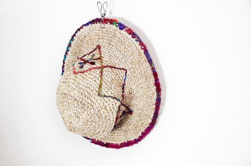 纱丽线手织棉麻帽/编织帽 - 帽子 - 其他材质 多色