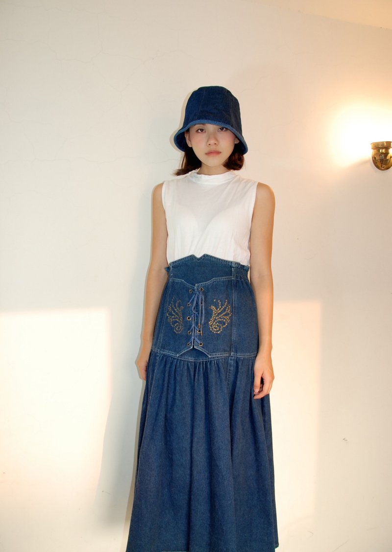 古着牛仔裙 - 裙子 - 其他材质 