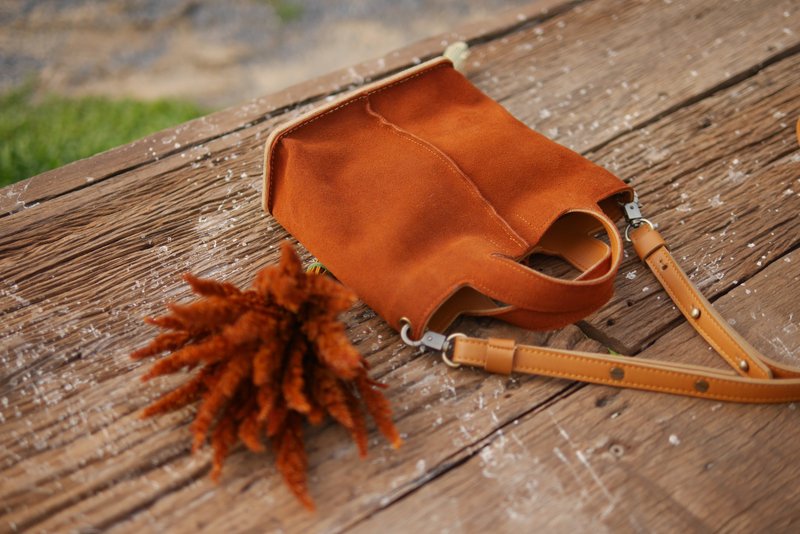 微型侧背包/托特包 - 棕色 - 侧背包/斜挎包 - 真皮 咖啡色