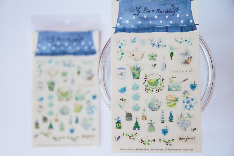 fion stewart经典系列贴纸-小蓝和小黄 - 贴纸 - 塑料 绿色