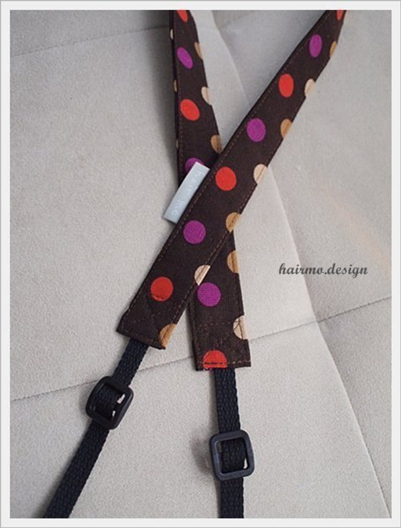 hairmo。咖啡彩点双背单眼 / LOMO相机带 - 证件套/卡套 - 其他材质 咖啡色