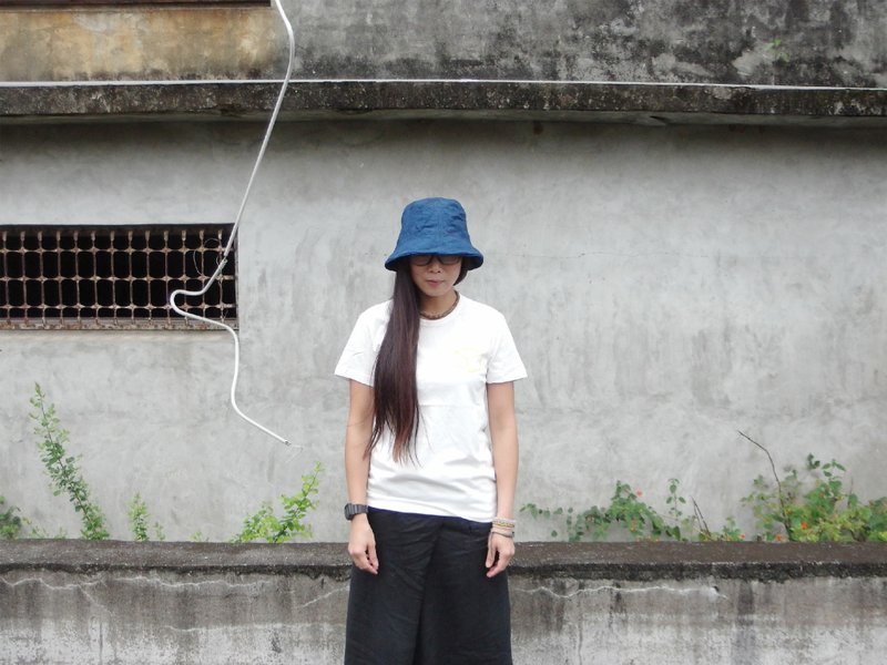 天然染棉麻双面帽 - 帽子 - 其他材质 蓝色