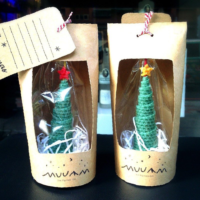 **MUUNM**星光圣诞树 手感蜂蜡蜡烛2入优惠组 - 蜡烛/烛台 - 蜡 绿色