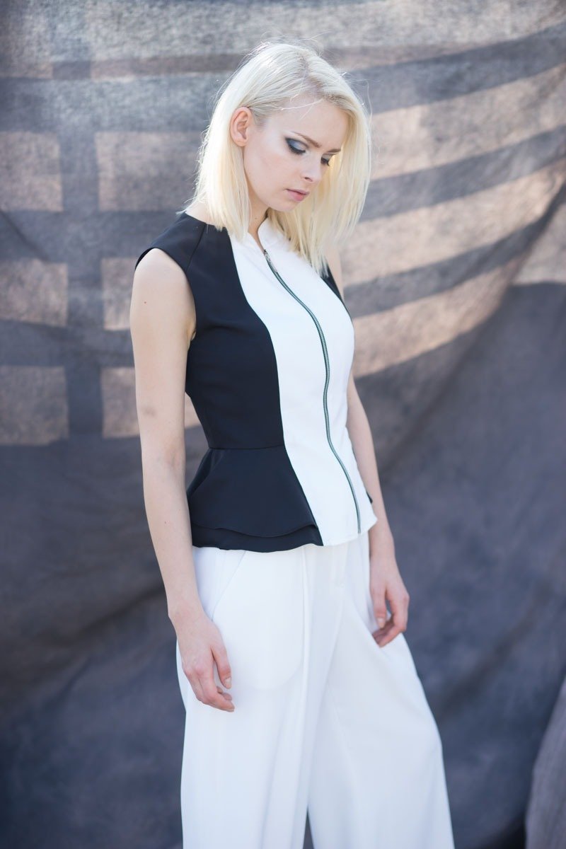 无袖中空领衫 - 女装衬衫 - 其他人造纤维 