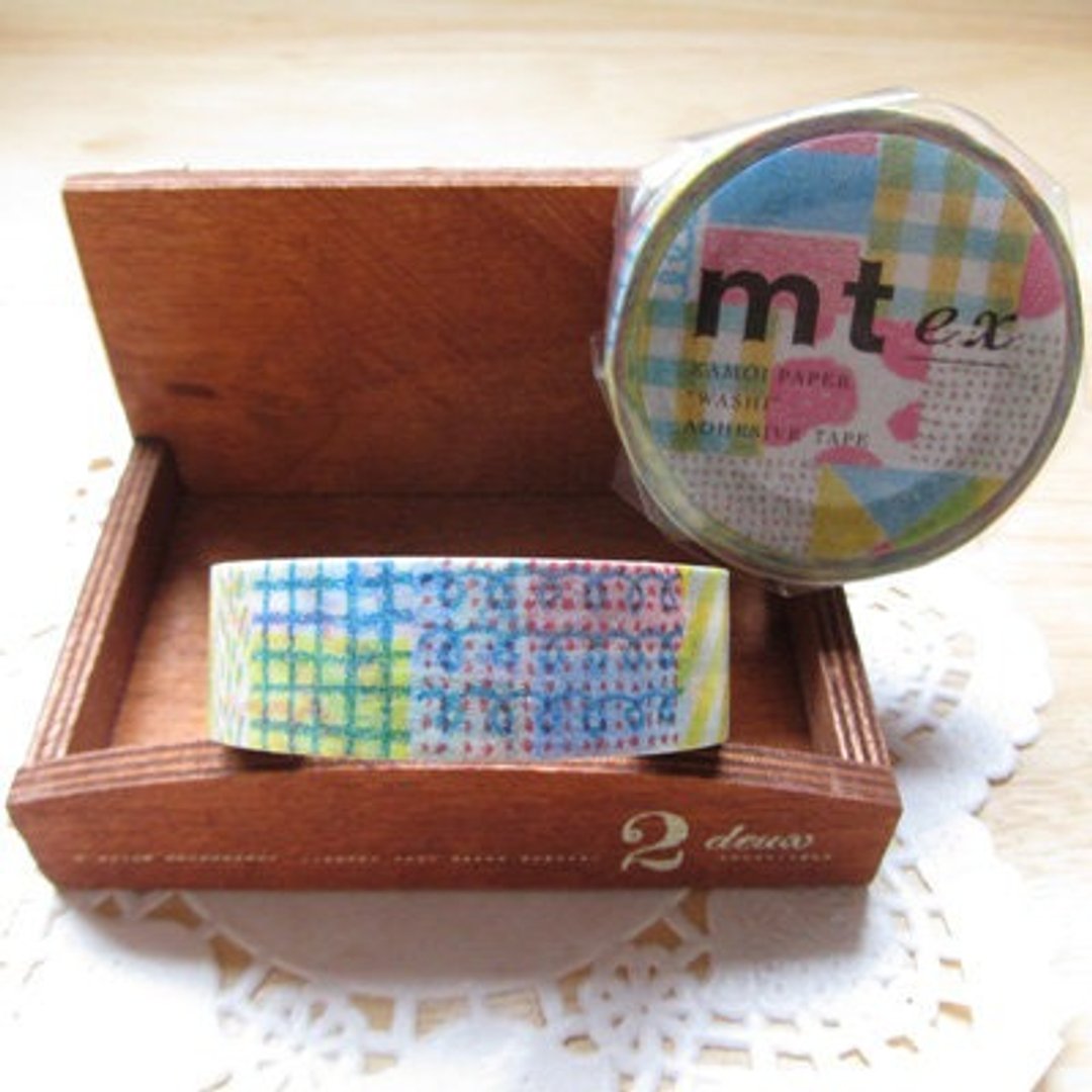mt 和纸胶带 mt ex【蜡笔涂鸦(MTEX1P80)】生产完了品/绝版品 - 纸胶带 - 纸 多色