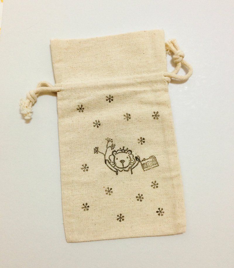 狮子棉麻小束口袋 - 其他 - 棉．麻 