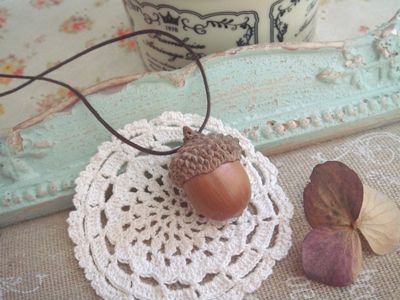 Garohands 薄雾森林天然橡实手感中长链  A183  礼物 大自然 - 项链 - 其他材质 咖啡色