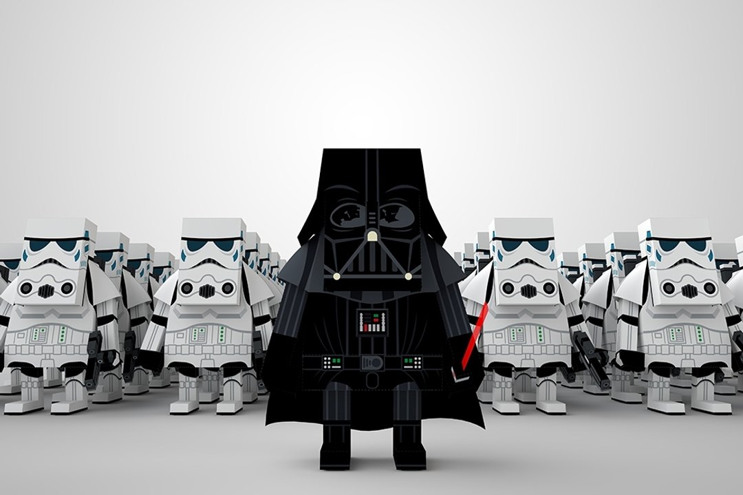 创意 纸 模型 玩具 公仔 MOMOT  [ 星球大战 系列 ]  Star Wars Darth Vader - 男款休闲鞋 - 纸 黑色