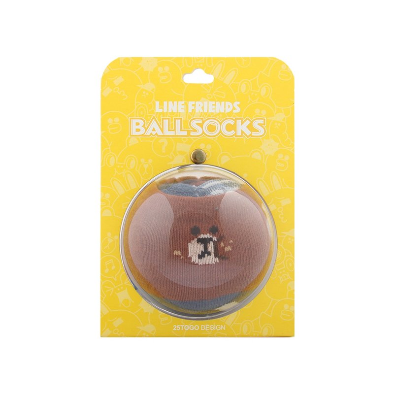 LINE FRIENDS球袜_贪吃熊大 - 袜子 - 其他材质 咖啡色