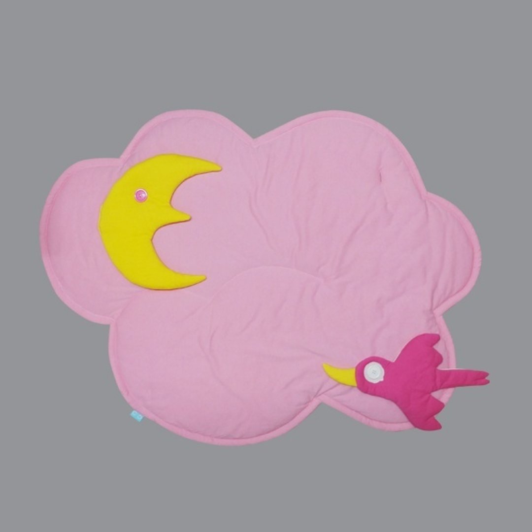 It's time to sleep 云毯子_月亮与鸟＿粉红云 - 寝具 - 棉 粉红色