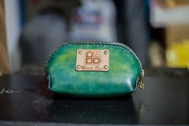 皮件 手工皮革 零钱包 绿层次 - 零钱包 - 真皮 绿色